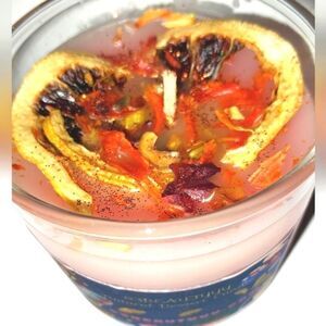 HANDCRAFTPINK RUM PUNCH 100% organic beeswax dessert candle